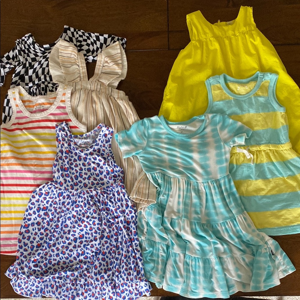 Lot of 7 size 2 toddler girl dresses - Kyte, Millie and Roo, Primary and more!